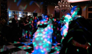 Wedding Disco in Derby- the DJ playing the couple's first dance